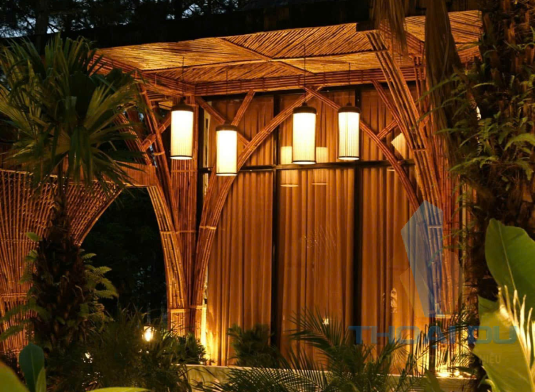 Mây tre làm quán cà phê, nhà nghỉ, resort 